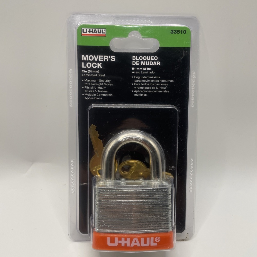 U Haul MOVER'S PADLOCKS 2" Laminated Steel - NEW